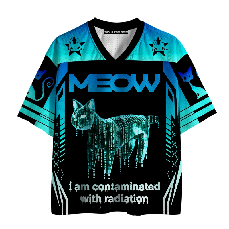 Soulisfree Cyber Meow Glitch Mesh Jersey