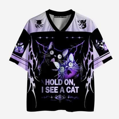 Soulisfree Psychedelic Cat Aesthetic Jersey