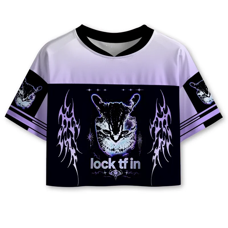 Designed Soulisfree Let Your Soul Awaken Cropped Mesh Jersey