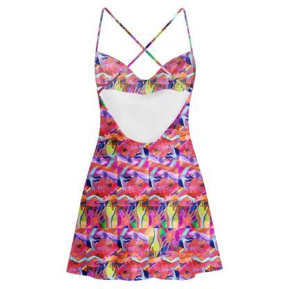 Soulisfree The Art Of Letting Go Cowl Neck Satin Mini Dress