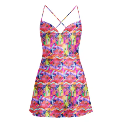 Soulisfree The Art Of Letting Go Cowl Neck Satin Mini Dress