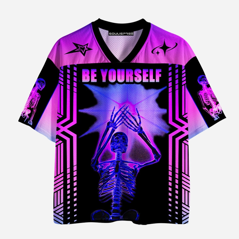 Soulisfree Rave Party Skeleton Mesh Jersey