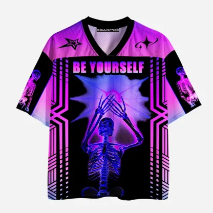 Soulisfree Rave Party Skeleton Mesh Jersey
