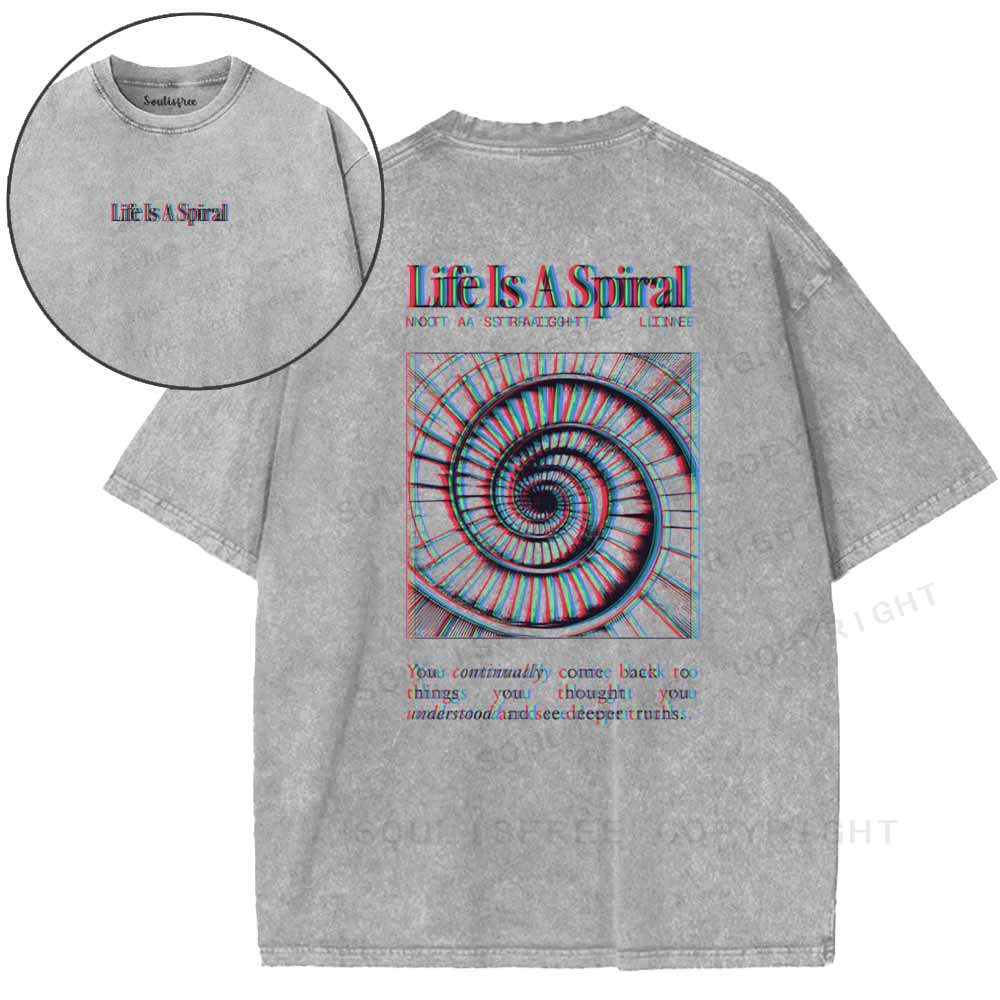 Soulisfree  Life Is A Spiral Washed Tee