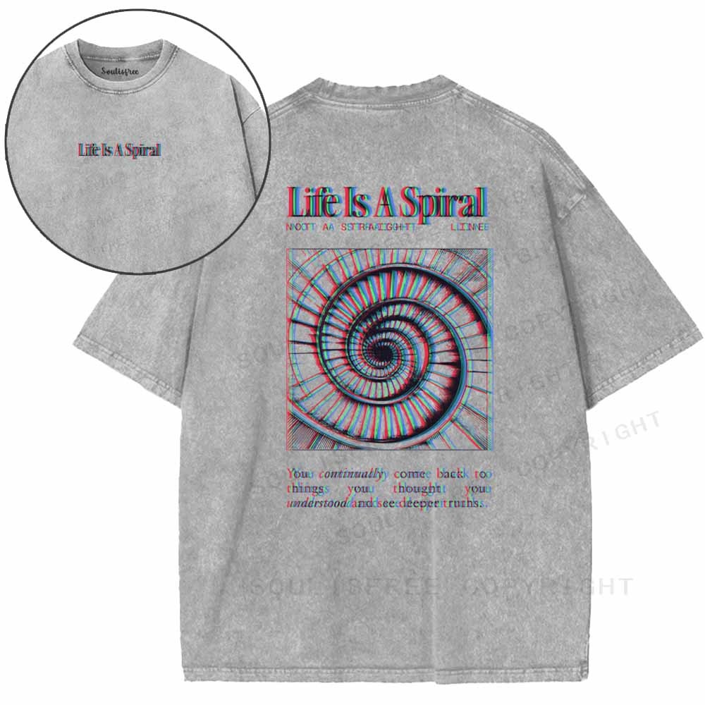 Soulisfree  Life Is A Spiral Washed Tee