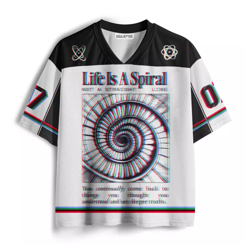 Soulisfree Life Is A Spiral Mesh Jersey