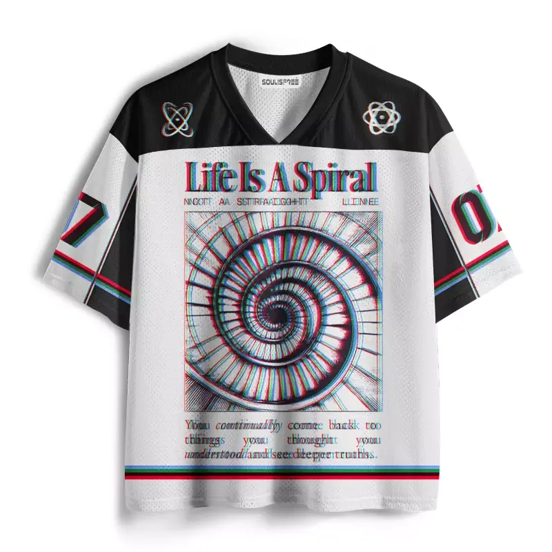 Soulisfree Life Is A Spiral Mesh Jersey