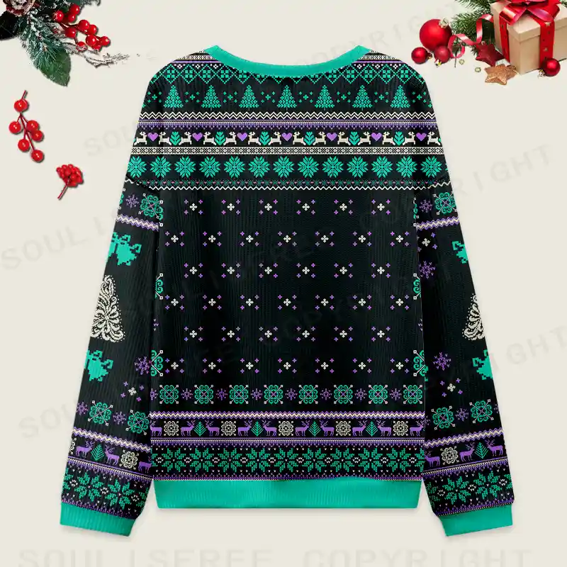 Here Now Ugly Christmas Knit Sweatshirt