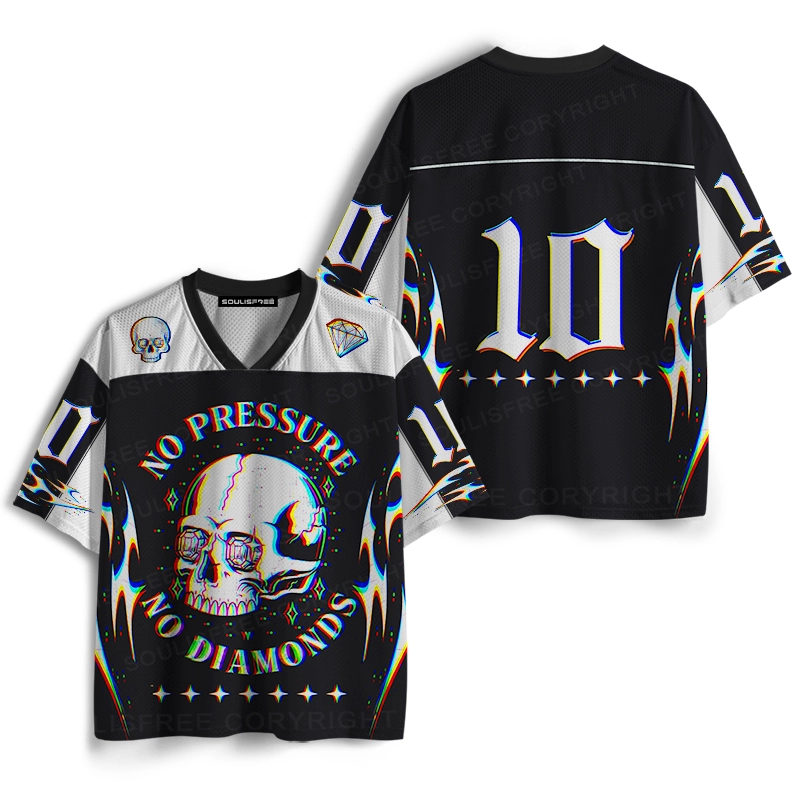 Soulisfree NO PRESSURE NO DIAMONDS Mesh Jersey