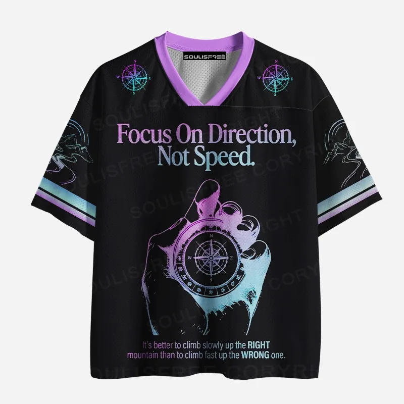 Soulisfree Focus On Direction, Not Speed. Mesh Jersey