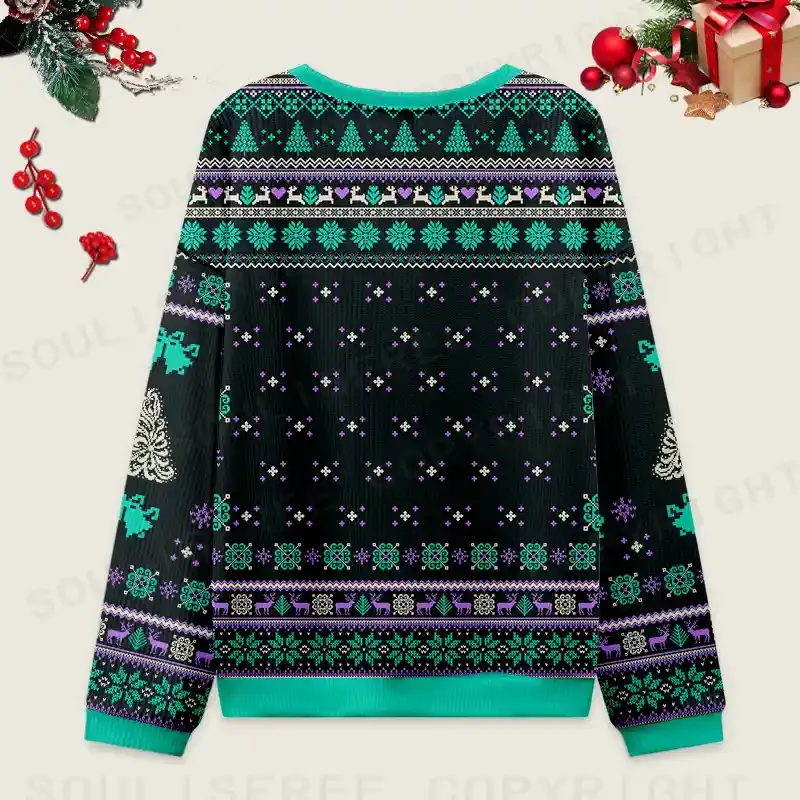 Here Now Ugly Christmas Knit Sweatshirt