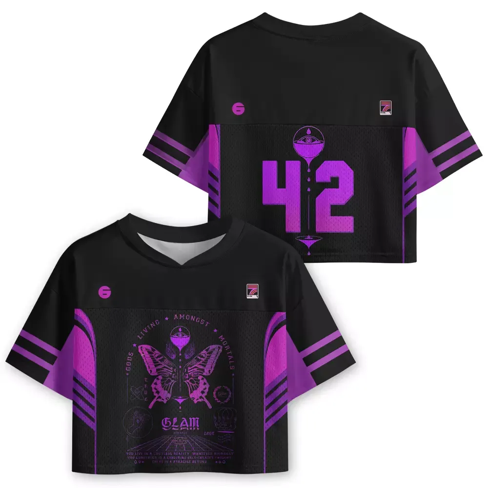 Designed Soulisfree Gods Living Among Us Cropped Jersey | Soulisfree