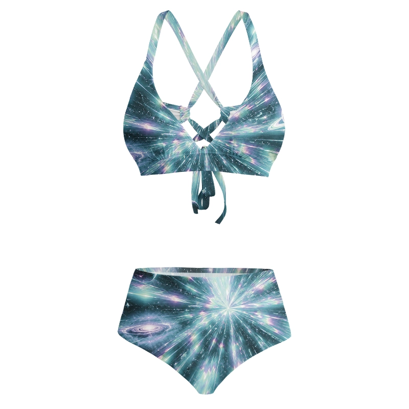 Soulisfree Cosmic Starburst Galaxy Glitch Cross Bikini