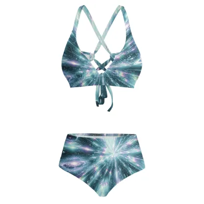 Soulisfree Cosmic Starburst Galaxy Glitch Cross Bikini