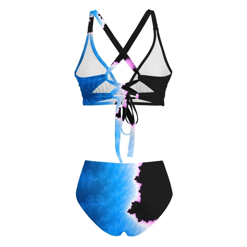 Soulisfree Cosmic Nebula Edge Glitch Cross Bikini