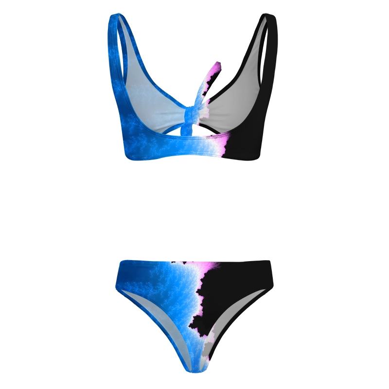Soulisfree Cosmic Nebula Edge Glitch Bow Bikini