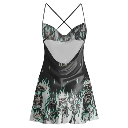 Soulisfree Soul Club Cowl Neck Satin Mini Dress