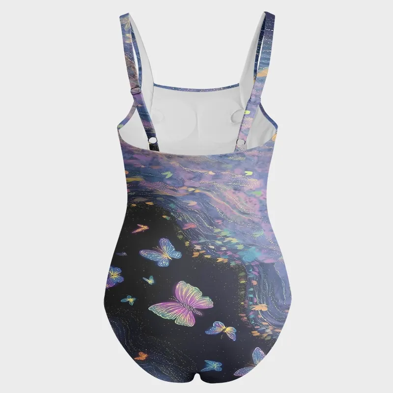 Soulisfree WINGS OF THE UNIVERSE Galaxy One‑Piece Swimsuit