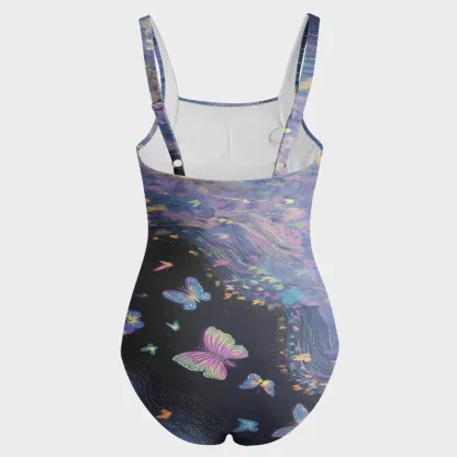 Soulisfree WINGS OF THE UNIVERSE Galaxy One‑Piece Swimsuit