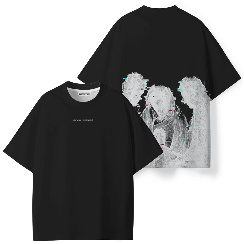 Soulisfree Static Fragmented Trio with Central ECO‑PERF Graphic Tee