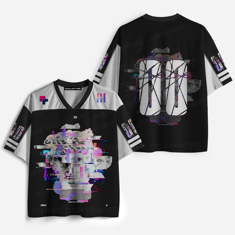 Soulisfree Vaporwave Distorted Statue Mesh Jersey