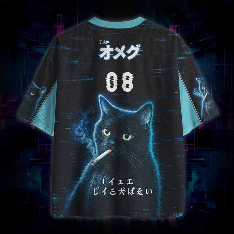 Soulisfree Not My Problem Black Cat Mesh Jersey