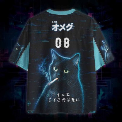 Soulisfree Not My Problem Black Cat Mesh Jersey