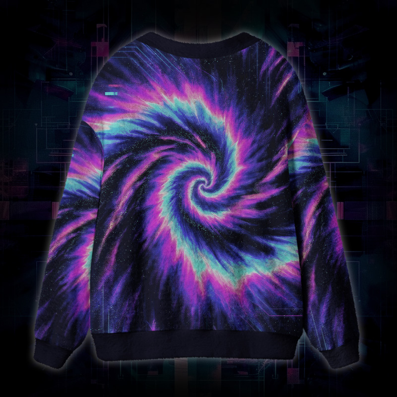 Soulisfree Lost In The Cosmos Fuzzy Cardigan Sweater 