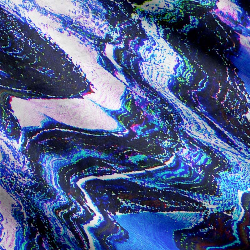 Soulisfree Digital Distortion Fuzzy Cardigan Sweater