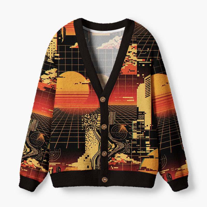 Soulisfree Where Reality Meets The Unknown Fuzzy Cardigan Sweater