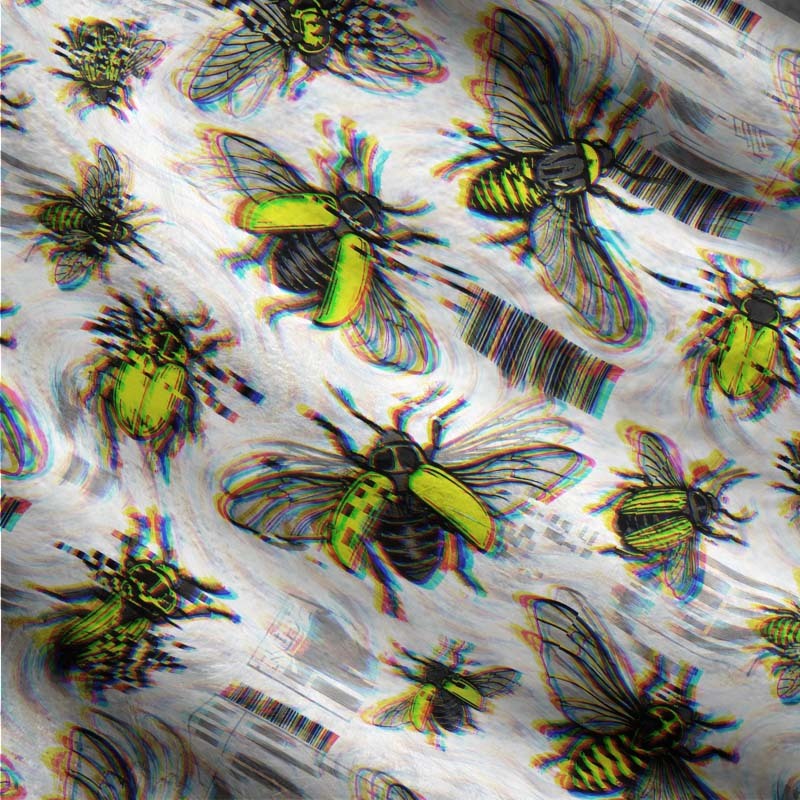 Soulisfree Digital Wings Of Evolution Fuzzy Cardigan Sweater