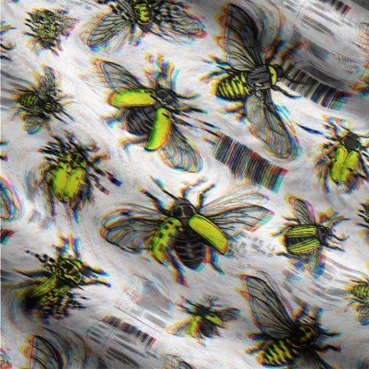 Soulisfree Digital Wings Of Evolution Fuzzy Cardigan Sweater