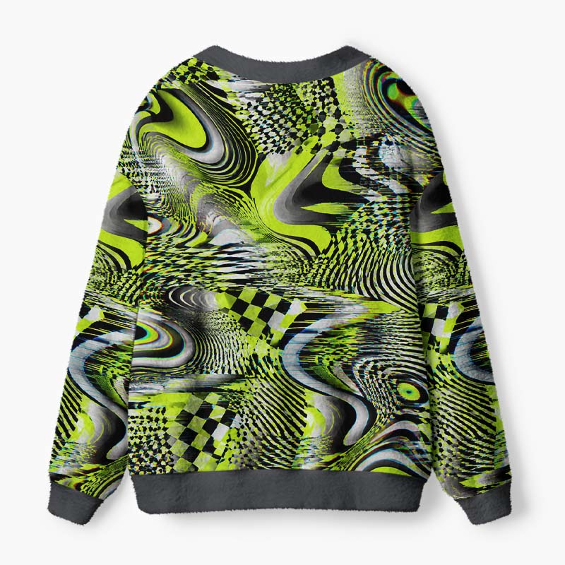 Soulisfree Chaos Within The Code Fuzzy Cardigan Sweater
