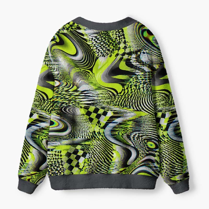 Soulisfree Chaos Within The Code Fuzzy Cardigan Sweater