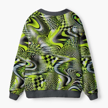Soulisfree Chaos Within The Code Fuzzy Cardigan Sweater