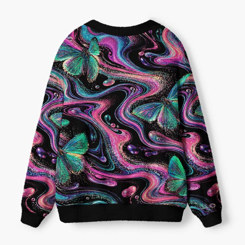 Soulisfree Freedom In Motion Fuzzy Cardigan Sweater