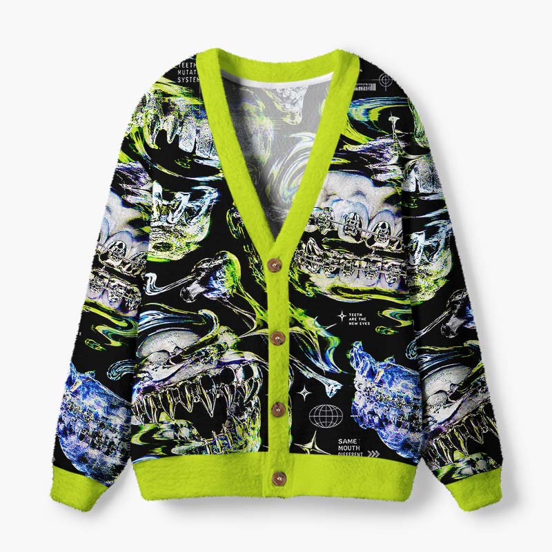 Soulisfree The Nature Of Instinct Fuzzy Cardigan Sweater