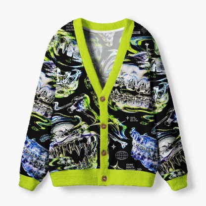 Soulisfree The Nature Of Instinct Fuzzy Cardigan Sweater