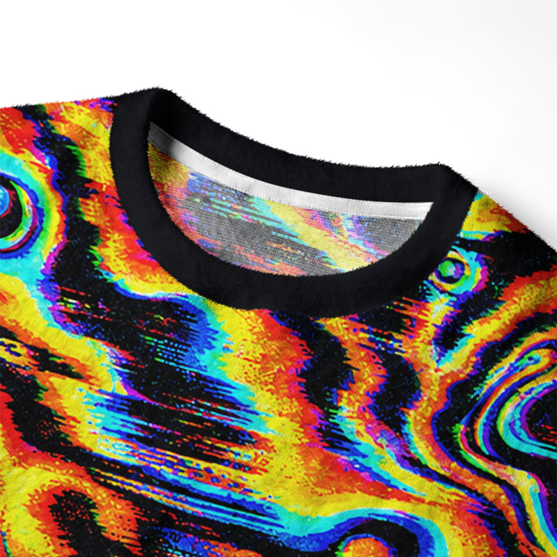Soulisfree Psychedelic Wild Vision Fuzzy Crewneck Sweater