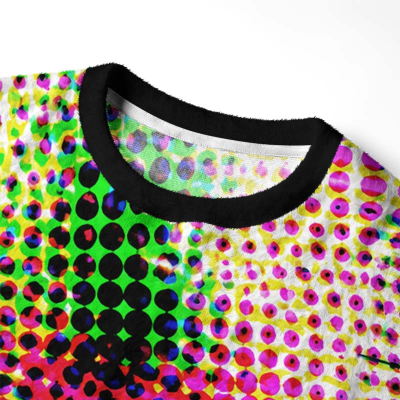 Soulisfree Psychedelic Color Rush Fuzzy Crewneck Sweater