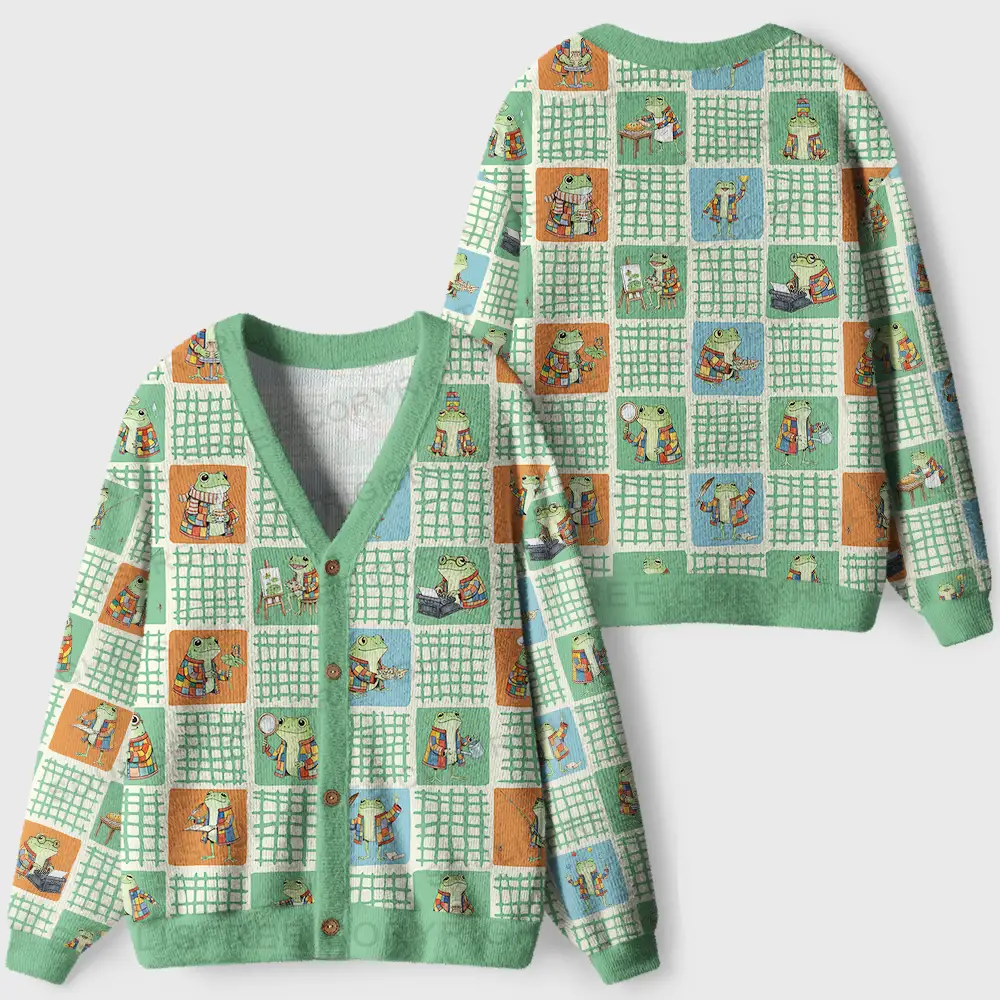 Frog Life Ugly Cardigan Sweaters