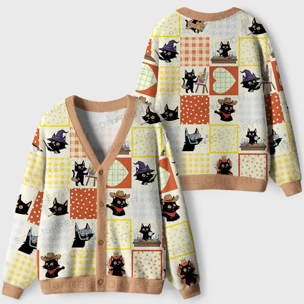 The Many Lives of a Cat Ugly Cardigan Sweaters