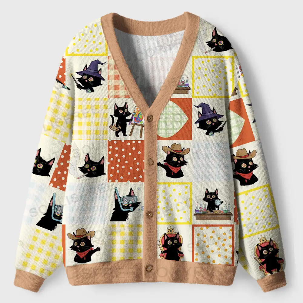 The Many Lives of a Cat Ugly Cardigan Sweaters