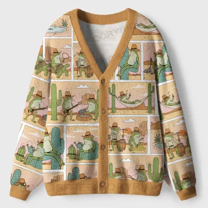 Funky Frog Tales Ugly Cardigan Sweaters