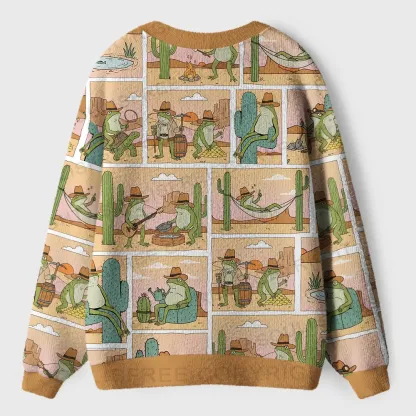 Funky Frog Tales Ugly Cardigan Sweaters