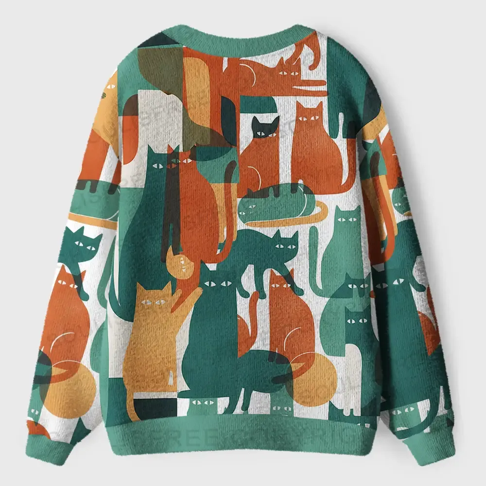 Harmony of Cats Ugly Cardigan Sweaters