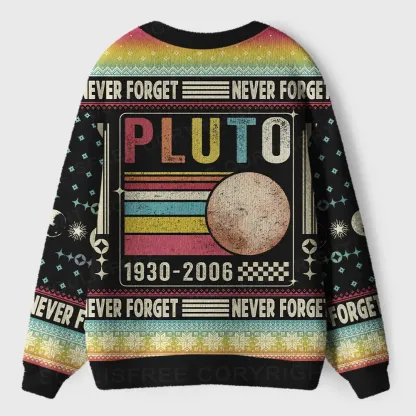 Never Forget Pluto Ugly Cardigan Sweaters