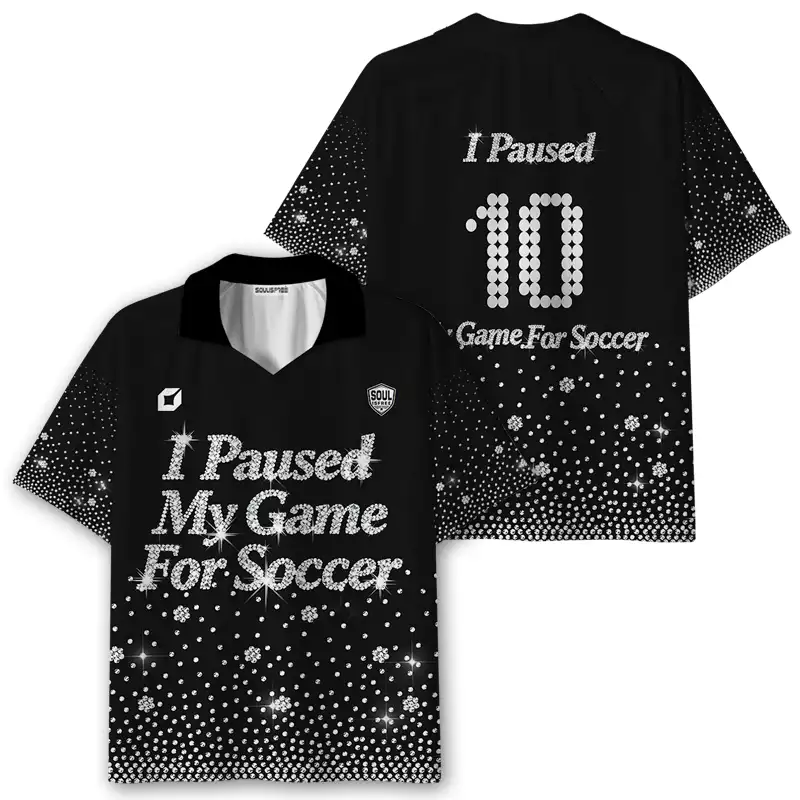 Soulisfree I Paused My Game For Soccer Collar Polo Jersey