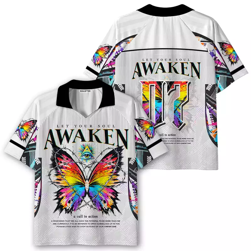 Soulisfree Let Your Soul Awaken Collar Polo Jersey