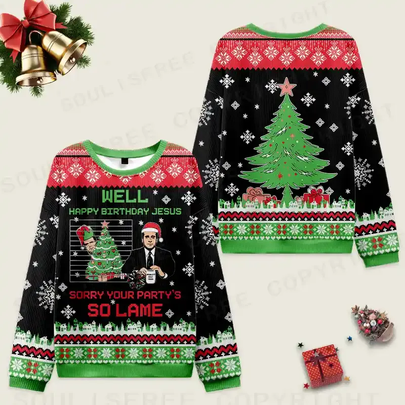 Sorry Your Christmas Party’s So Lame Ugly Christmas Knit Sweatshirt
